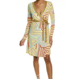 M Missoni Mini Dress In White with Color Strips | Size S | New with Tags